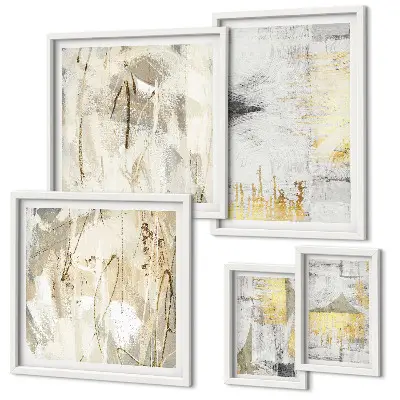 Set di quadri incorniciati con eleganti motivi astratti