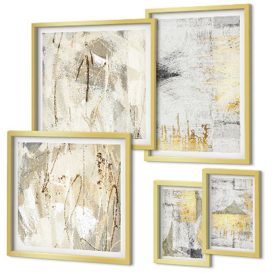 Set di quadri incorniciati Eleganti motivi astratti