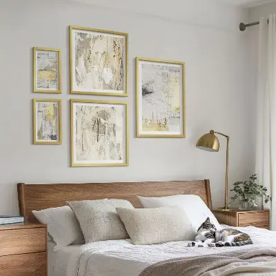 Set di quadri incorniciati con eleganti motivi astratti