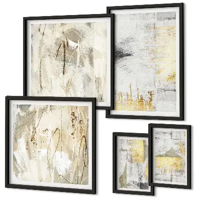 Set di quadri incorniciati con eleganti motivi astratti