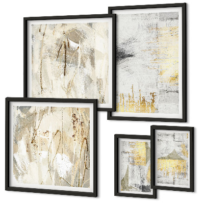 Set di quadri incorniciati Eleganti motivi astratti