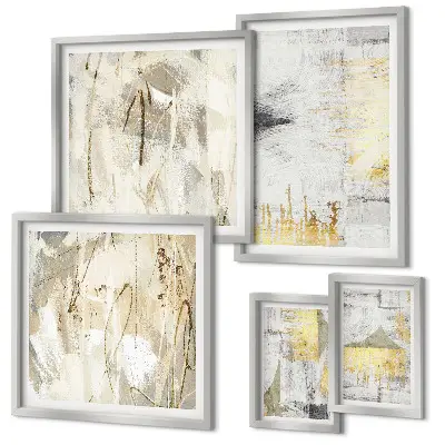 Set di quadri incorniciati con eleganti motivi astratti