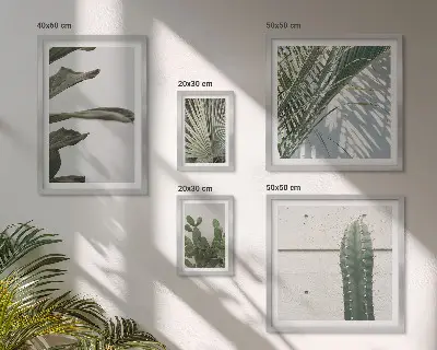 Dettagli vegetali moderni polittico con cornice