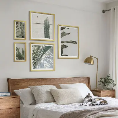 Dettagli vegetali moderni polittico con cornice