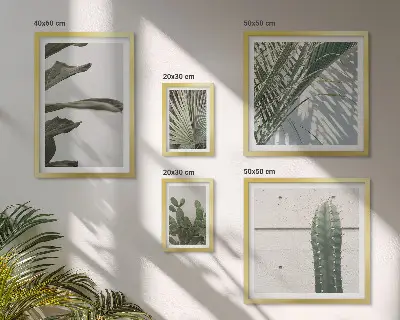 Dettagli vegetali moderni polittico con cornice