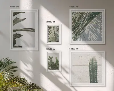 Dettagli vegetali moderni polittico con cornice