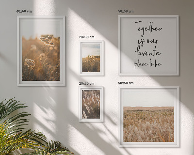 Set di 5 quadri paesaggi naturali fiori detti