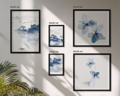 Set di 5 quadri Paesaggi fiori acqua pace
