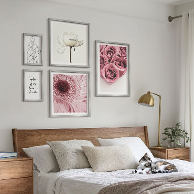 Polittico con cornice Ispirazioni floreali in stile boho