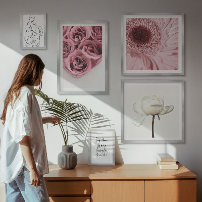 Polittico con cornice Ispirazioni floreali in stile boho