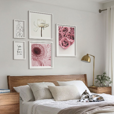 Polittico con cornice Ispirazioni floreali in stile boho