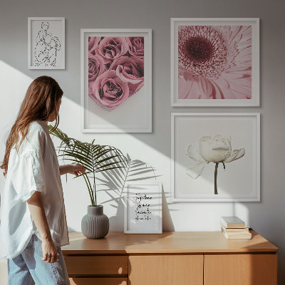 Polittico con cornice Ispirazioni floreali in stile boho