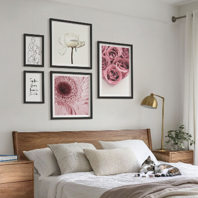 Polittico con cornice Ispirazioni floreali in stile boho