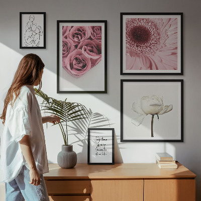 Polittico con cornice Ispirazioni floreali in stile boho