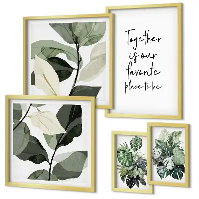 Set di quadri incorniciati ispirazioni moderne a tema vegetale