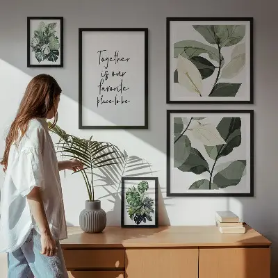 Set di quadri incorniciati ispirazioni moderne a tema vegetale
