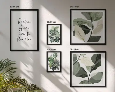 Set di quadri incorniciati ispirazioni moderne a tema vegetale