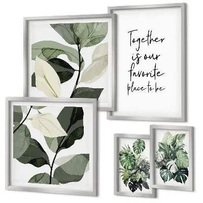 Set di quadri incorniciati ispirazioni moderne a tema vegetale