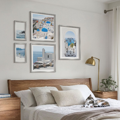 Set di 5 quadri vedute della Grecia mediterranea