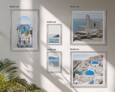 Set di 5 quadri vedute della Grecia mediterranea