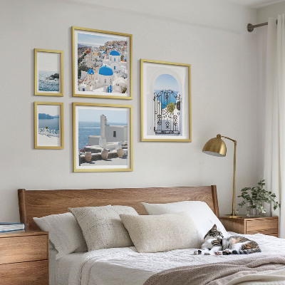 Set di 5 quadri vedute della Grecia mediterranea