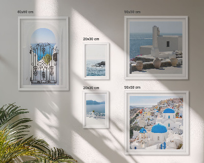Set di 5 quadri vedute della Grecia mediterranea