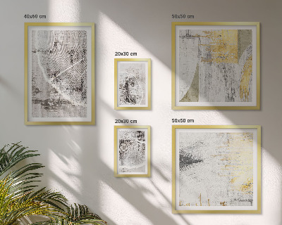 Set di 5 quadri Modelli astratti neutri