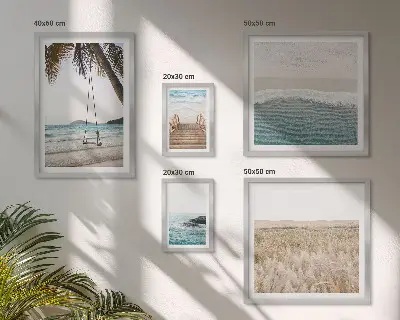 Set di 5 quadri con rilassanti viste sul mare