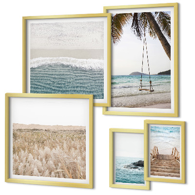 Set di 5 quadri Rilassanti viste sul mare