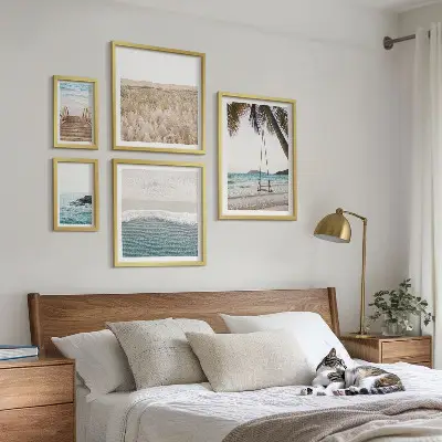 Set di 5 quadri con rilassanti viste sul mare