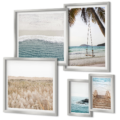 Set di 5 quadri Rilassanti viste sul mare