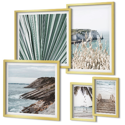 Set di quadri incorniciati spiagge tropicali sul mare