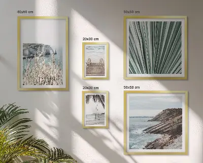 Set di quadri incorniciati con stampa di spiagge tropicali sul mare