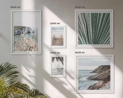 Set di quadri incorniciati spiagge tropicali sul mare