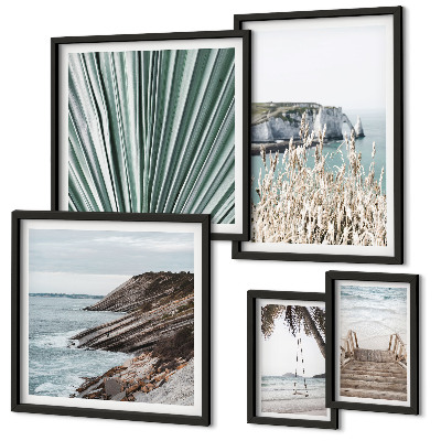Set di quadri incorniciati spiagge tropicali sul mare