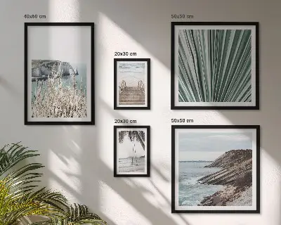 Set di quadri incorniciati con stampa di spiagge tropicali sul mare