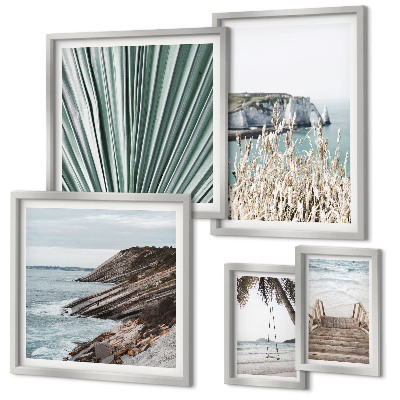 Set di quadri incorniciati spiagge tropicali sul mare