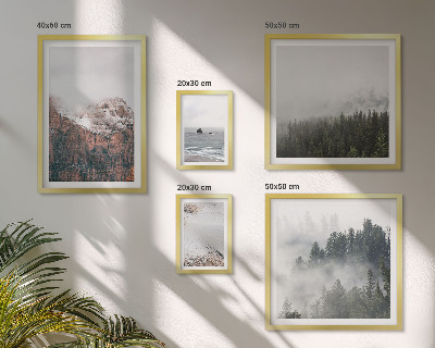 Polittico con cornice Paesaggi montagne foreste nuvole