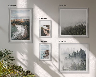Set di 5 quadri Paesaggi costieri, foreste di montagna