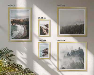 Set di 5 quadri Paesaggi costieri, foreste di montagna