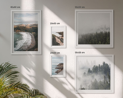 Set di 5 quadri Paesaggi costieri, foreste di montagna