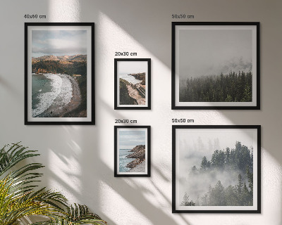 Set di 5 quadri Paesaggi costieri, foreste di montagna
