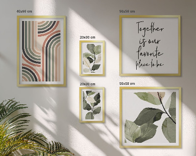 Set di 5 quadri Eleganti accenti floreali geometrici