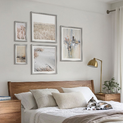 Polittico con cornice decorazioni eleganti minimalismo naturalistico