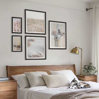 Polittico con cornice decorazioni eleganti minimalismo naturalistico