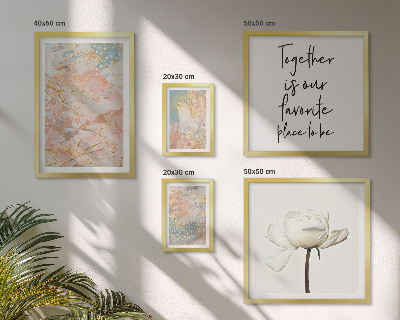 Set di 5 quadri Fiori astratti con slogan