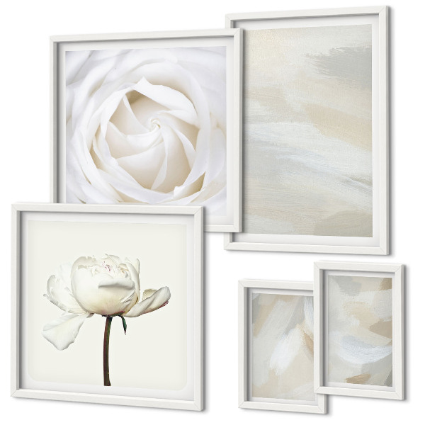 Set di quadri incorniciati Ispirazioni floreali bianche