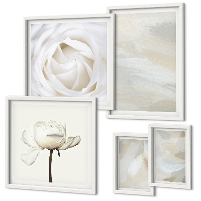 Set di quadri incorniciati Ispirazioni floreali bianche