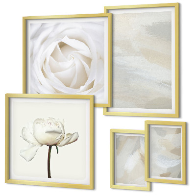 Set di quadri incorniciati Ispirazioni floreali bianche