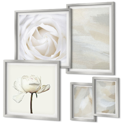 Set di quadri incorniciati Ispirazioni floreali bianche